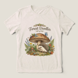 Camiseta Habitante da Floresta Esquilo Fofo Cogumelo Cottag