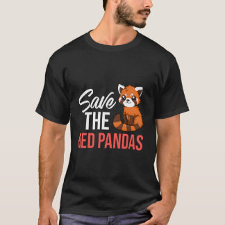 Camiseta Habitat do Animal Panda Vermelho Cauda