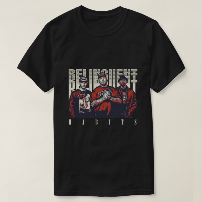 Camiseta Hábitos Delinquentes, Hábitos Delinquentes (Frente do Design)