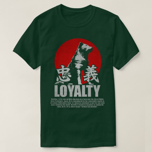 CAMISETA HACHIKO LOYALTY DOG (Frente do Design)