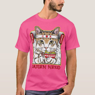 Camiseta Hachimaki Neko Ramen Cat Com Determinação