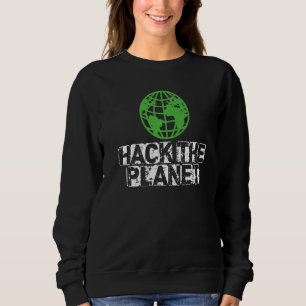 Camiseta Hackear O Planeta De Segurança Da Terra E Proteger