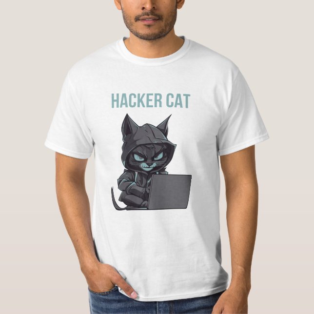 Camiseta Hacker cat men (Frente)