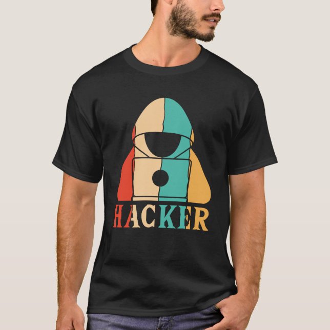 Camiseta Hacker preto do chapéu branco de hackeamento ético (Frente)