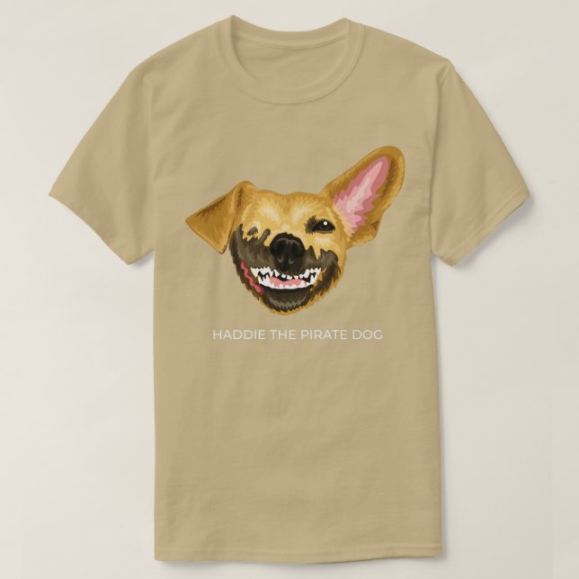 Camiseta Haddie, o Cão Pirata (Frente do Design)