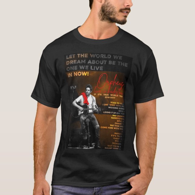 Camiseta Hadestown Orpheus Live in Concert Song List 694png (Frente)
