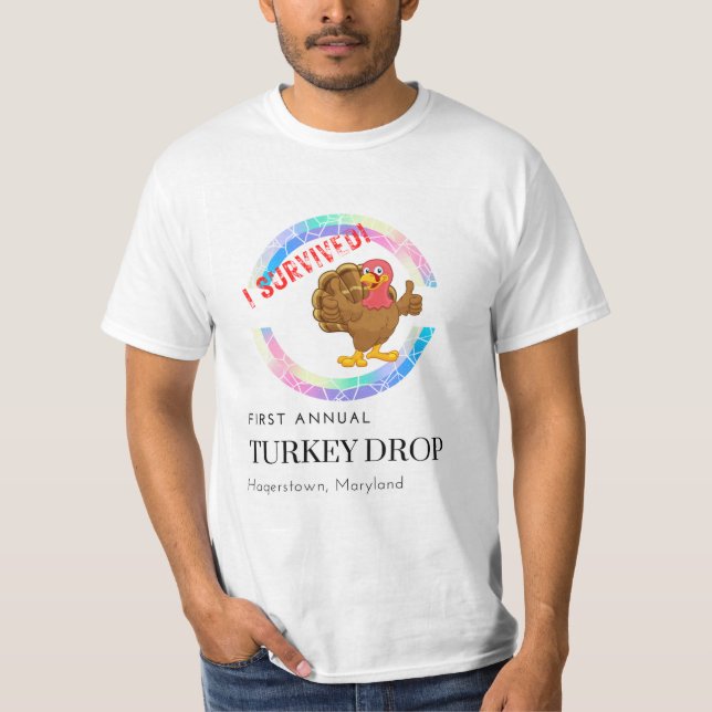 Camiseta Hagerstown First Annual Turkey Drop Survivor (Frente)