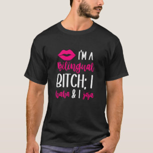 Camiseta Haha Jaja Bilingual Latina Espanhol espanhol