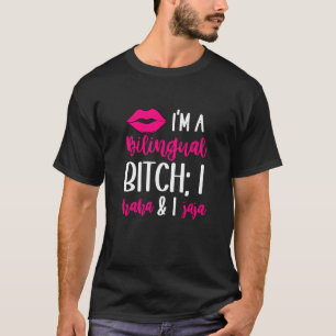 Camiseta Haha Jaja Bilingual Latina Espanhol espanhol