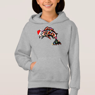 Camiseta Haida Salmon Spirit Animal Com Luzes De Natal