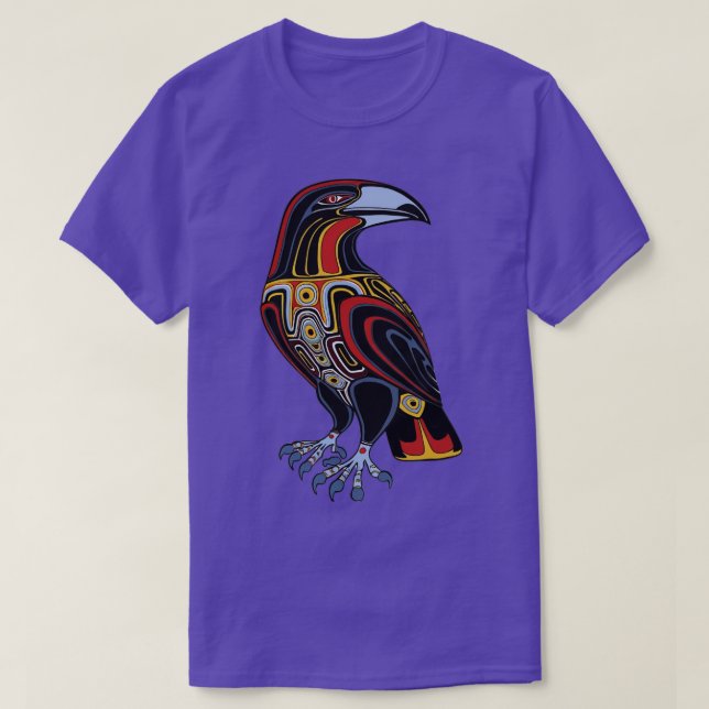Camiseta Haida Tlingit Native Raven TShirt (Frente do Design)
