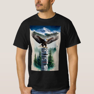 Camiseta Haida Totem e águia careca