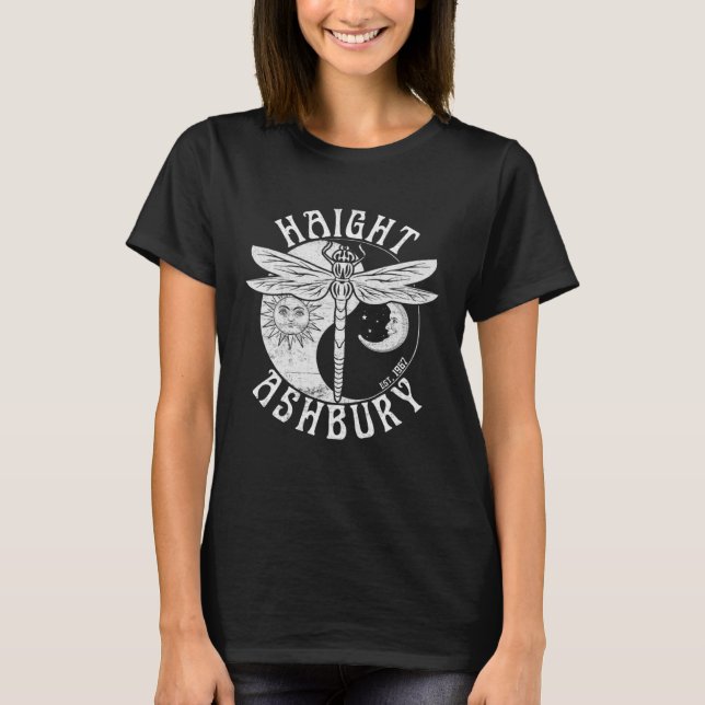 Camiseta Haight Ashbury 1967 Retro San Francisco Dragon Fly (Frente)