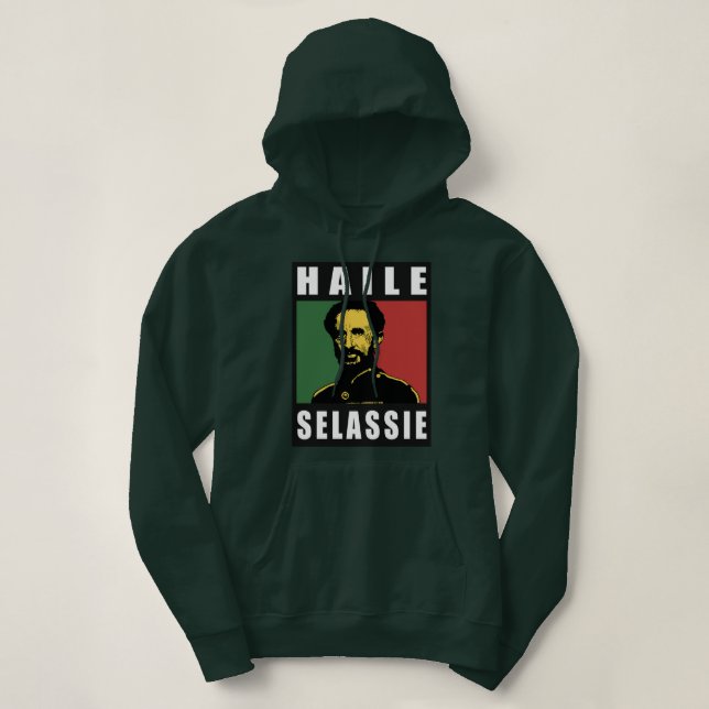 Camiseta Haile Selassie Emperor - reggae Hoodie - (Frente do Design)