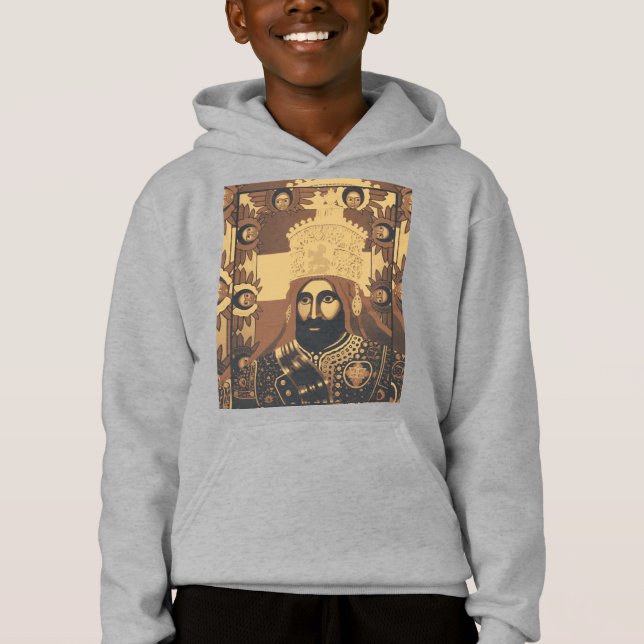 Camiseta Haile Selassie Jah Rastafari Modern Art Rasta (Frente)