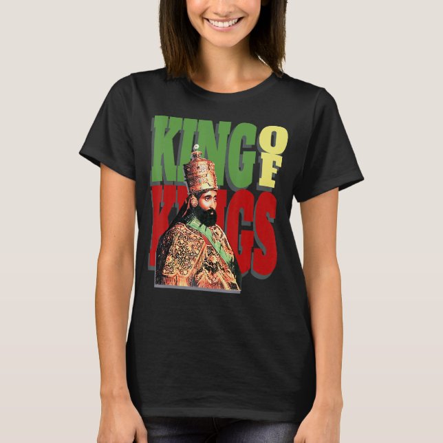 Camiseta Haile Selassie King Rastafari (Frente)