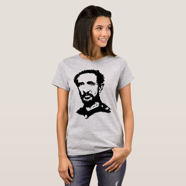 Camiseta Haile Selassie rei of Rastafari the Shirt kings - (Frente Completa)