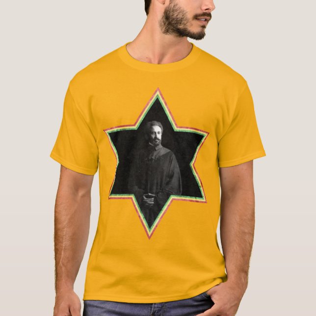 Camiseta Haile Selassie Star de David (Frente)