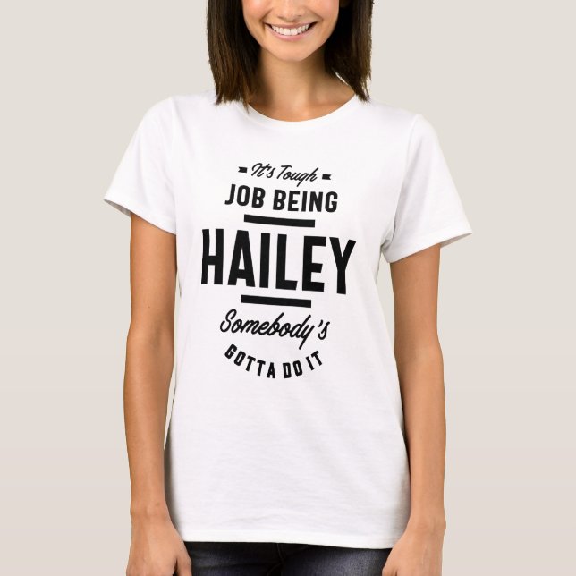 Camiseta Hailey Personalizado Name Birthday (Frente)
