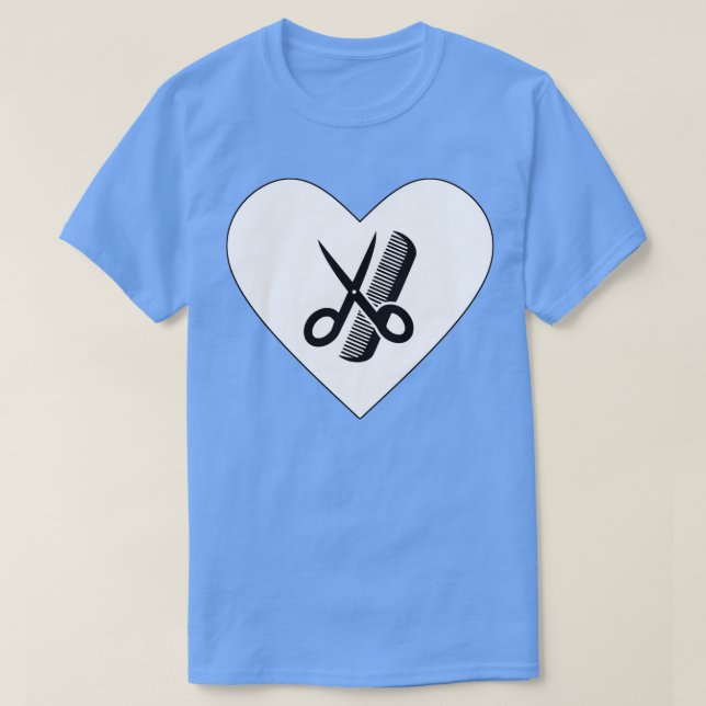 Camiseta Hair Comb Love Scissors Gift (Frente do Design)