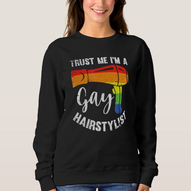 Camiseta Hair Dresser Barber Compro Lgbt Confie em mim Rua (Frente)