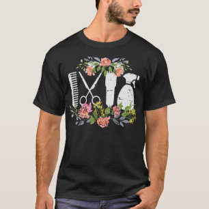 Camiseta Hair Styling Tool Flor Hairdresser Hairstylist