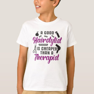 Camiseta Hair Stylist Barber Scissors Therapy Idea