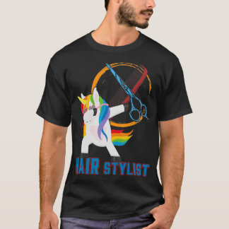 Camiseta Hair Stylist - Colorful Unicorn Hairstylist Gift