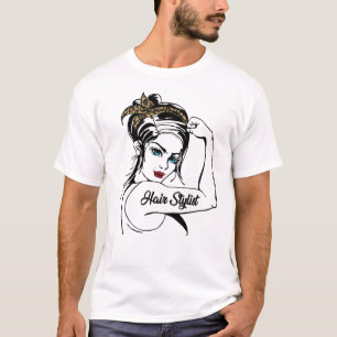 Camiseta Hair Stylist Rosie O Ribeira Leopard Cheetah