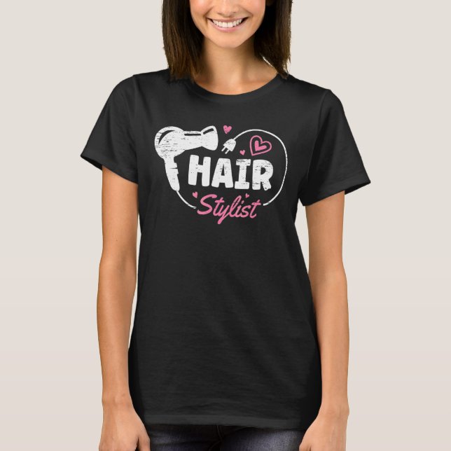Camiseta Hair Stylist Tesoura Barber Salon Hairstylist (Frente)