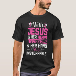 Camiseta Hairdresser Designs Meninas Mulheres Cristãs Hairs