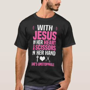 Camiseta Hairdresser Designs Meninas Mulheres Cristãs Hairs