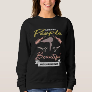 Camiseta Hairdresser Hair Stylist Humor de Superpotência Re