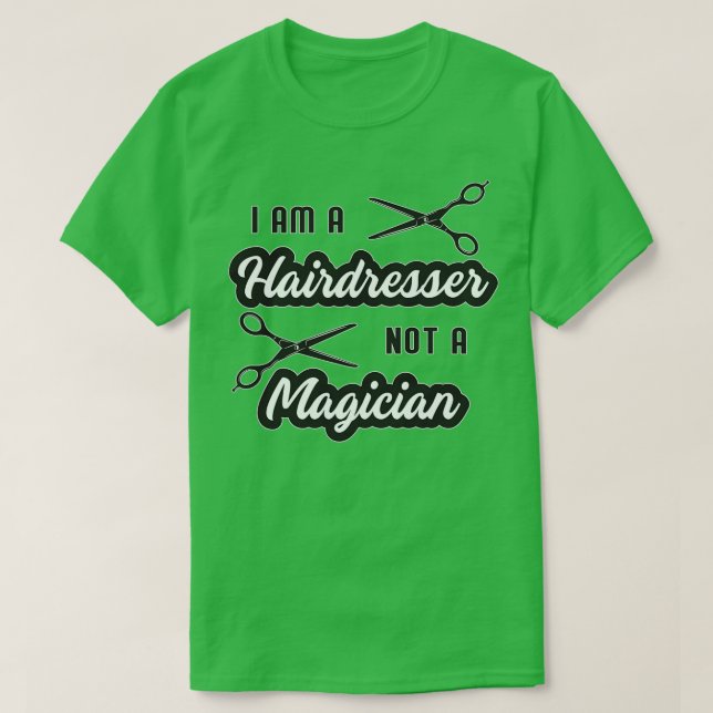 Camiseta Hairdresser Hair Stylist Tesoura Haircut Gift Ide (Frente do Design)