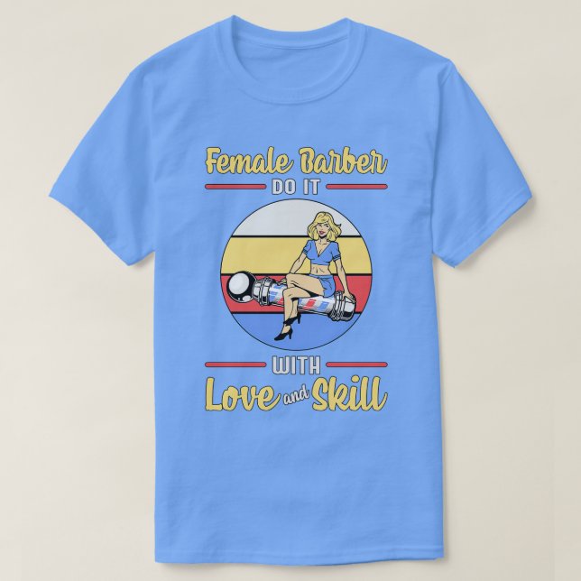 Camiseta Hairdresser Hair Stylist Tesoura Haircut Gift Ide (Frente do Design)