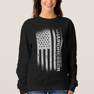 Camiseta Hairdresser Patriótico com Bandeira Americana