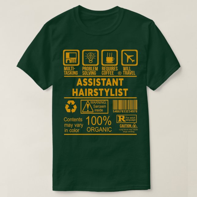 CAMISETA HAIRSTYLIST ASSISTENTE NICE DESIGN 2017 (Frente do Design)