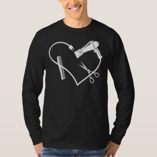 Camiseta Hairstylist Barber Fornece tesoura de cabeleireiro