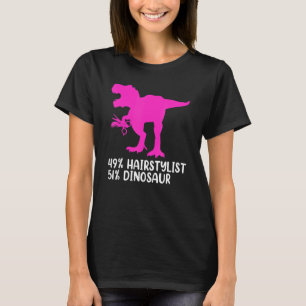 Camiseta Hairstylist Dinosaur Hairdresser Cosmetology Haird