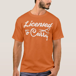 Camiseta Hairstylist Licenciado Para Tesoura Carregar Salon