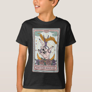 Camiseta Hairstylist Tarot Card Gothic Hairdresser Salon Ha