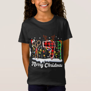 Camiseta Hairstylist Xadrez de Natal Buffalo Red Hairdresse