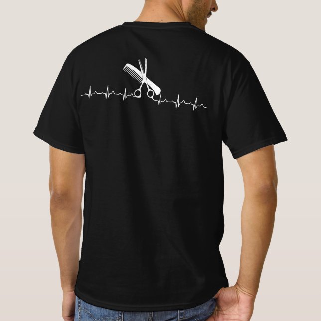 Camiseta Hairstylists Hearbeat Love Hairdresser (Verso)
