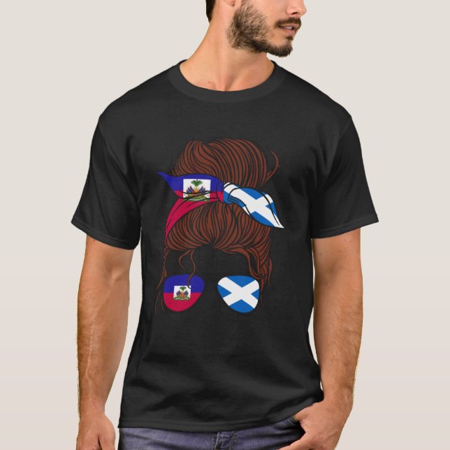 Camiseta Haiti and Scotland Mix Half Haitian half Scottish (Frente)