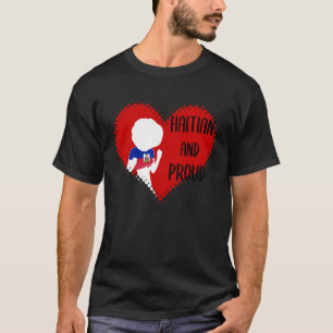Camiseta Haiti: Bandeira do Amor Orgulhosa Mulher Princesa 
