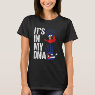 Camiseta Haiti Cuba Está em Minha Nação de Bandeira Cubana
