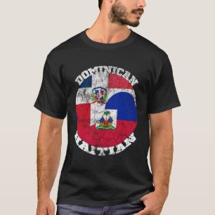 Camiseta Haiti E Bandeira Dominicana Half Haitiano Half Dom
