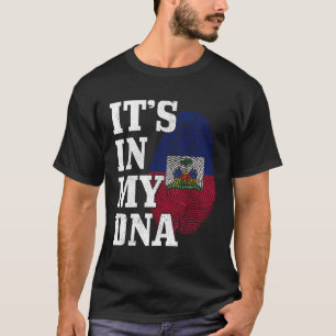 Camiseta Haiti Está Em Minha Impressão Digital Do Dna Prid