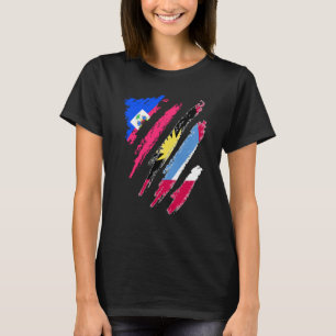 Camiseta Haiti Flag Antígua e Barbuda Cultivou País Patriót