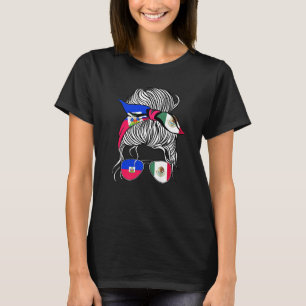 Camiseta Haiti Flag México Cultivou Mulher no País